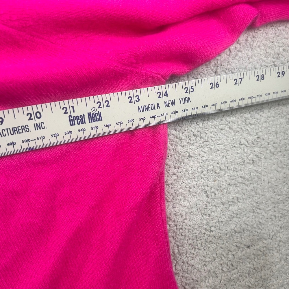 Precious Fibers Cashmere Sweater Hot Pink 1X Luxury Barbiecore Quiet Luxury NWT - Picture 3 of 5